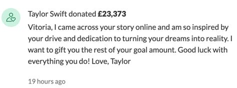 taylor swift donation request